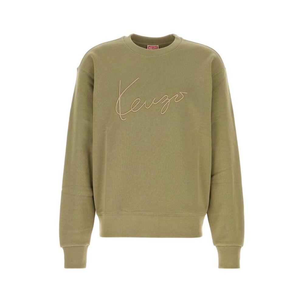 Kenzo Men Olive Green Cotton Sweatshirt